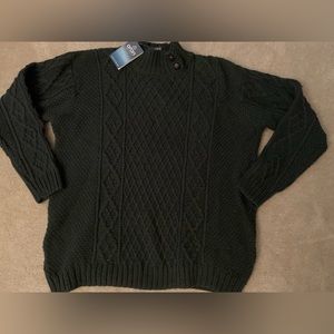 Green Aran Woollen Mills Sweater 🍀 Men:Women